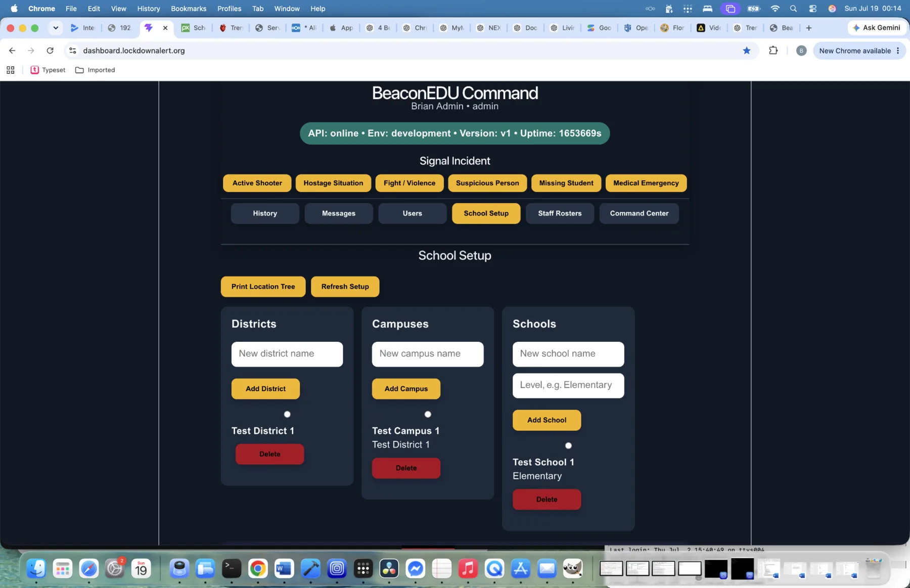 BeaconEDU school setup